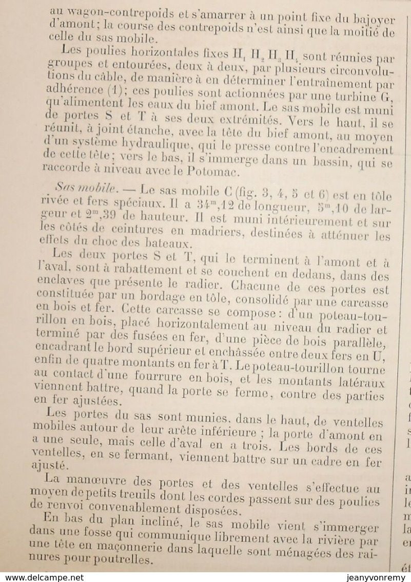 Plan Incliné De George Town. Etats Unis 1881. - Travaux Publics