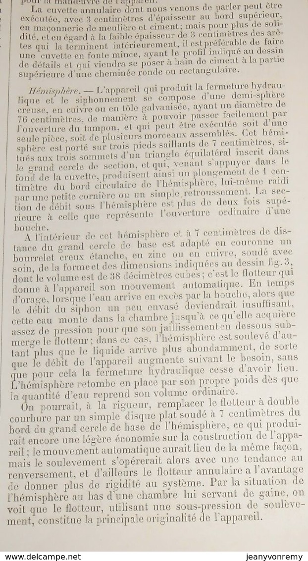 Plan Du Chauffage Et De La Ventilation De L'Opéra De Vienne. Autriche. 1881. - Travaux Publics