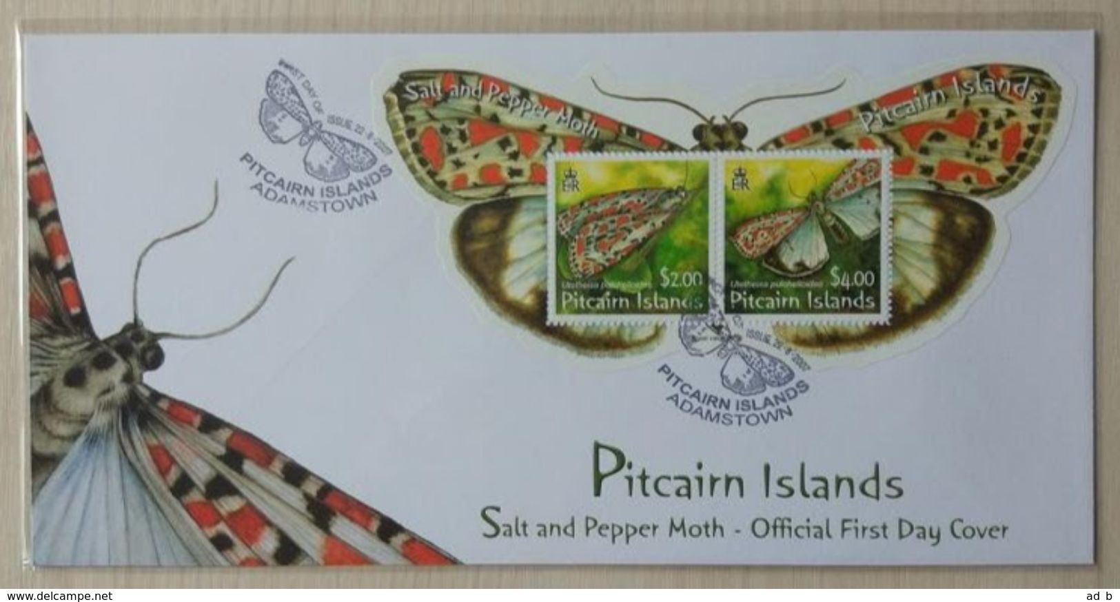 Pitcairn Islands 2007. Salt And Pepper Moth. FDC - Pitcairn