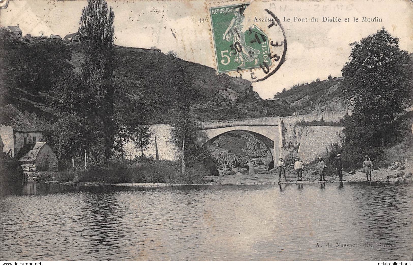 Anzème     23        Le Moulin Et Le Pont Du Diable       (voir Scan) - Autres & Non Classés