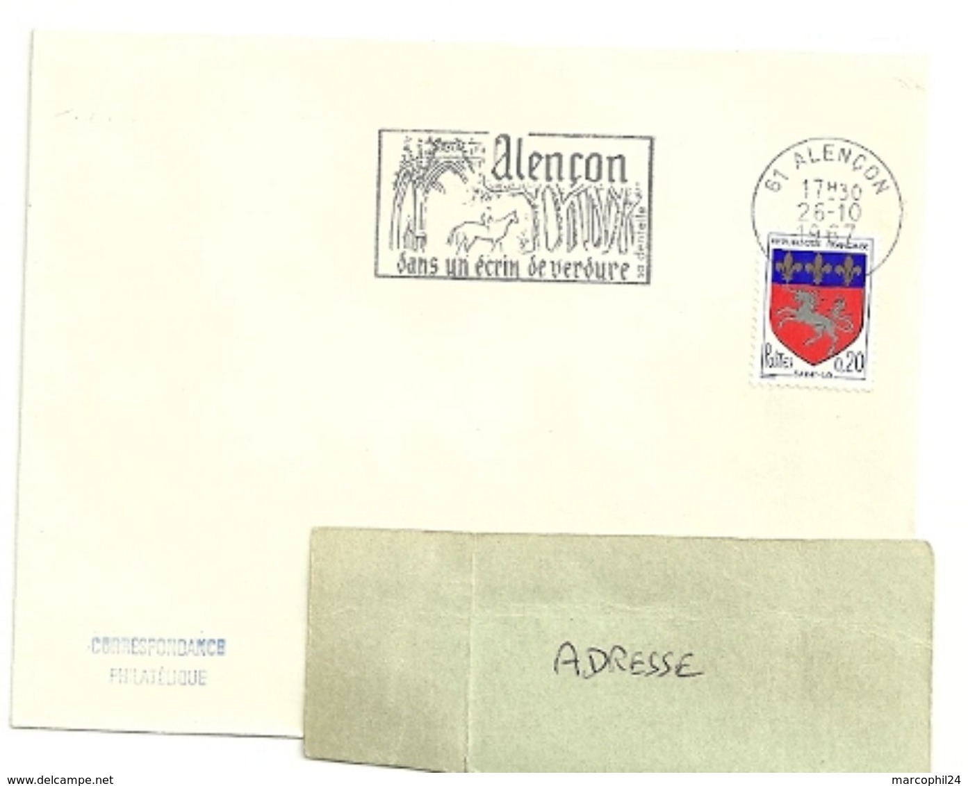 ORNE - Dépt N° 61 = ALENÇON  1967 = FLAMME SUPERBE = SECAP Illustrée 'dans Un écrin De Verdure + DENTELLE' - Mechanical Postmarks (Advertisement)