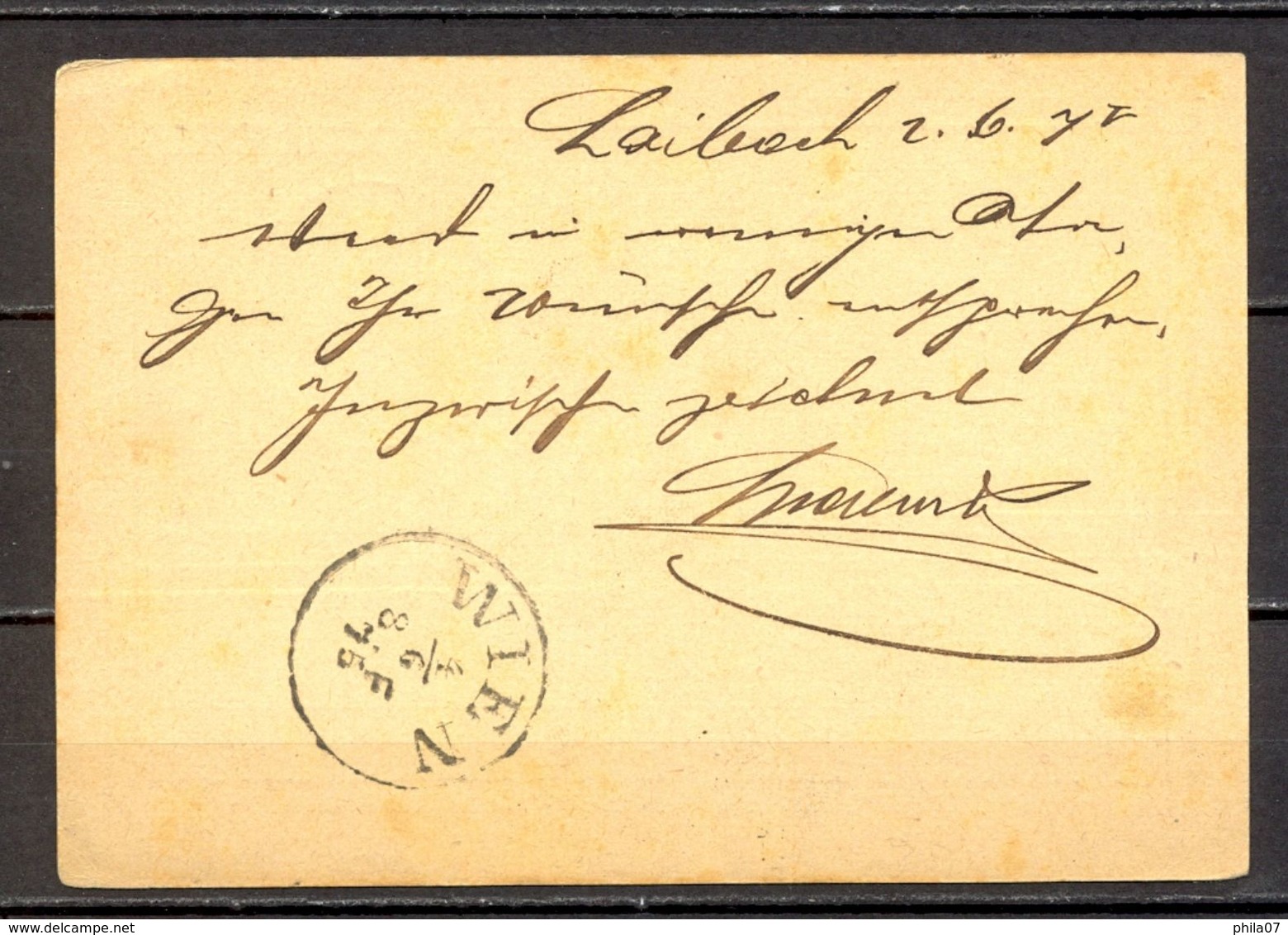 Slovenia - Stationery, On German And Slovenian Language, With 'Laibach' Cancel / 2 Scans - Slovenia