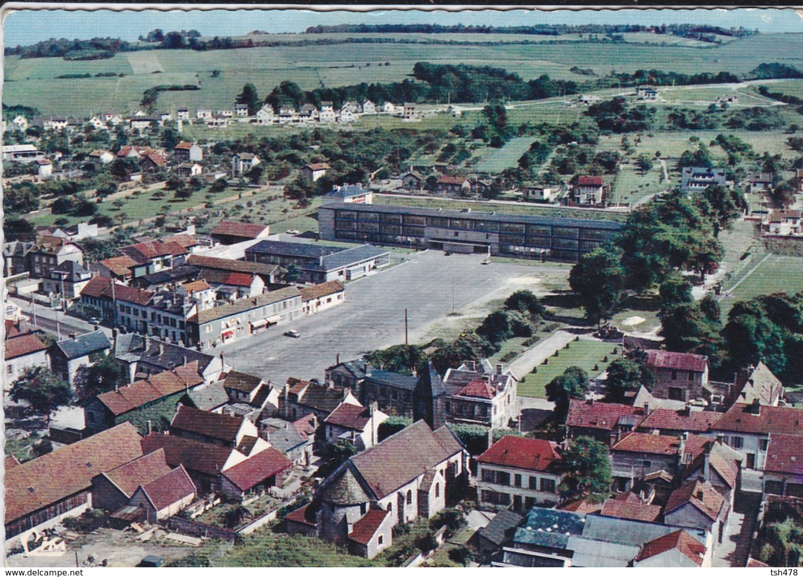 78-----BONNIERES--vue Aérienne--les écoles--l'église---voir 2 Scans - Bonnieres Sur Seine