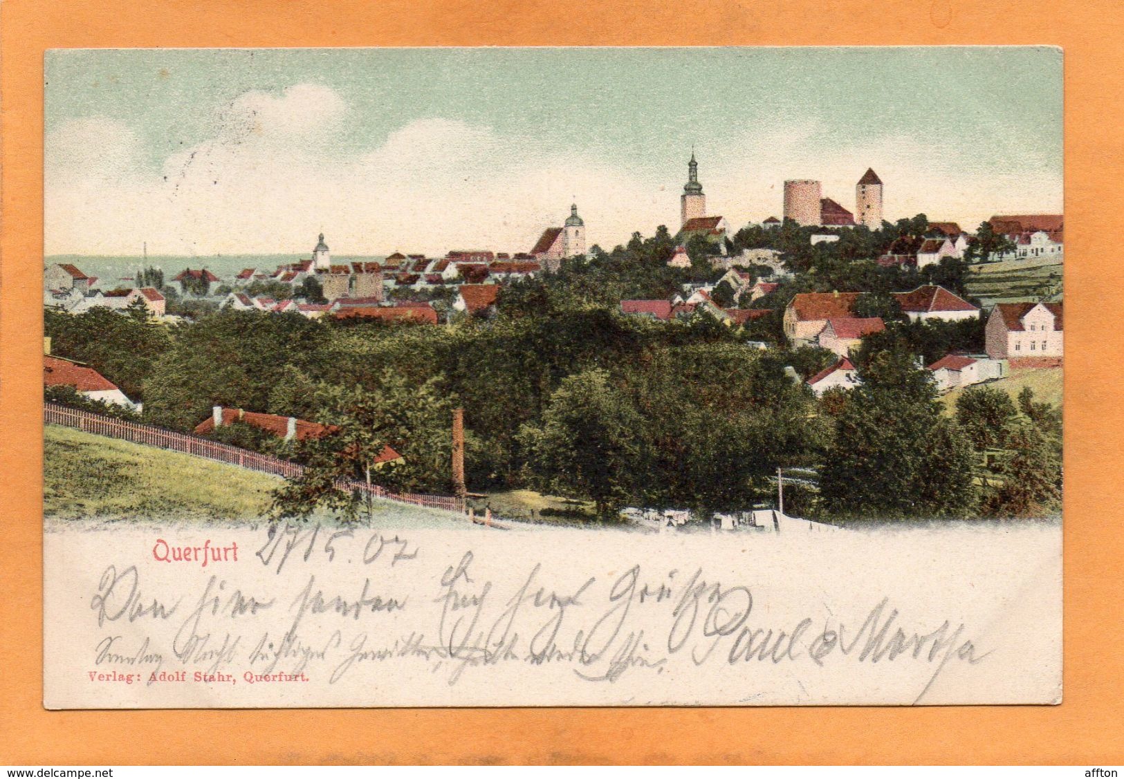 Querfurt Germany 1907 Postcard - Querfurt