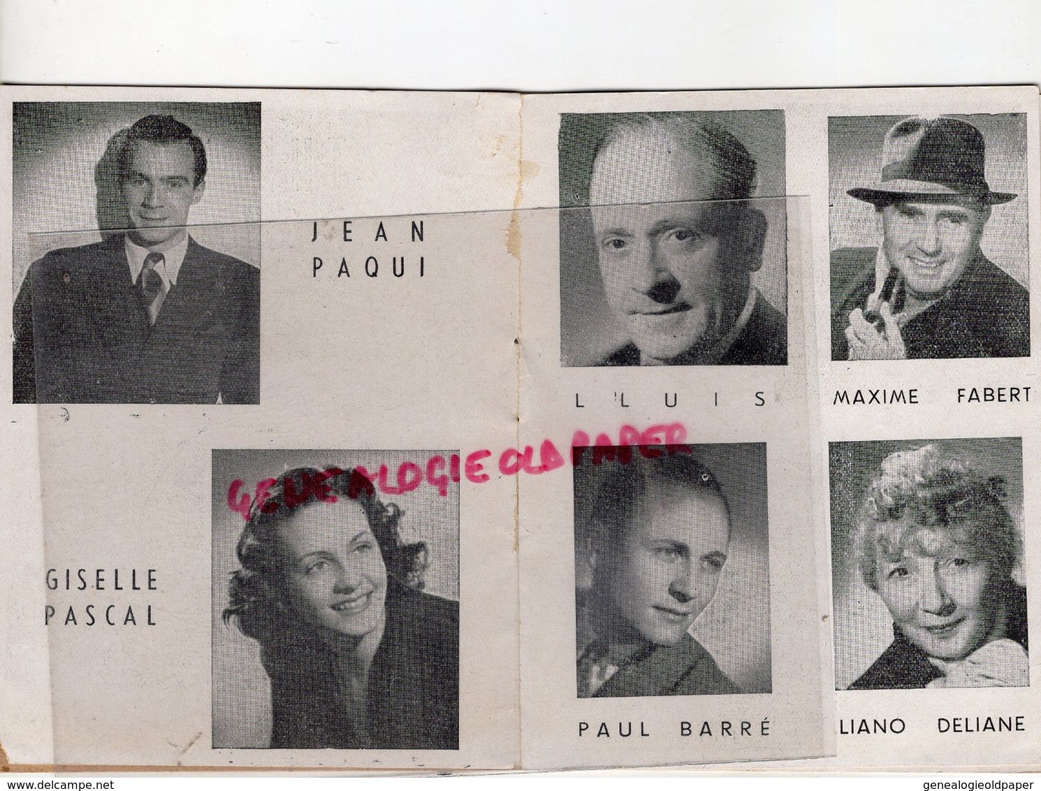 75- PARIS - PROGRAMME THEATRE DAUNOU-JEAN PAQUI-MONSEIGNEUR-MICHEL DULUD-LLUIS-PAUL BARRE-MAXIME FABERT-PAUL BARRE-DONAT - Programs