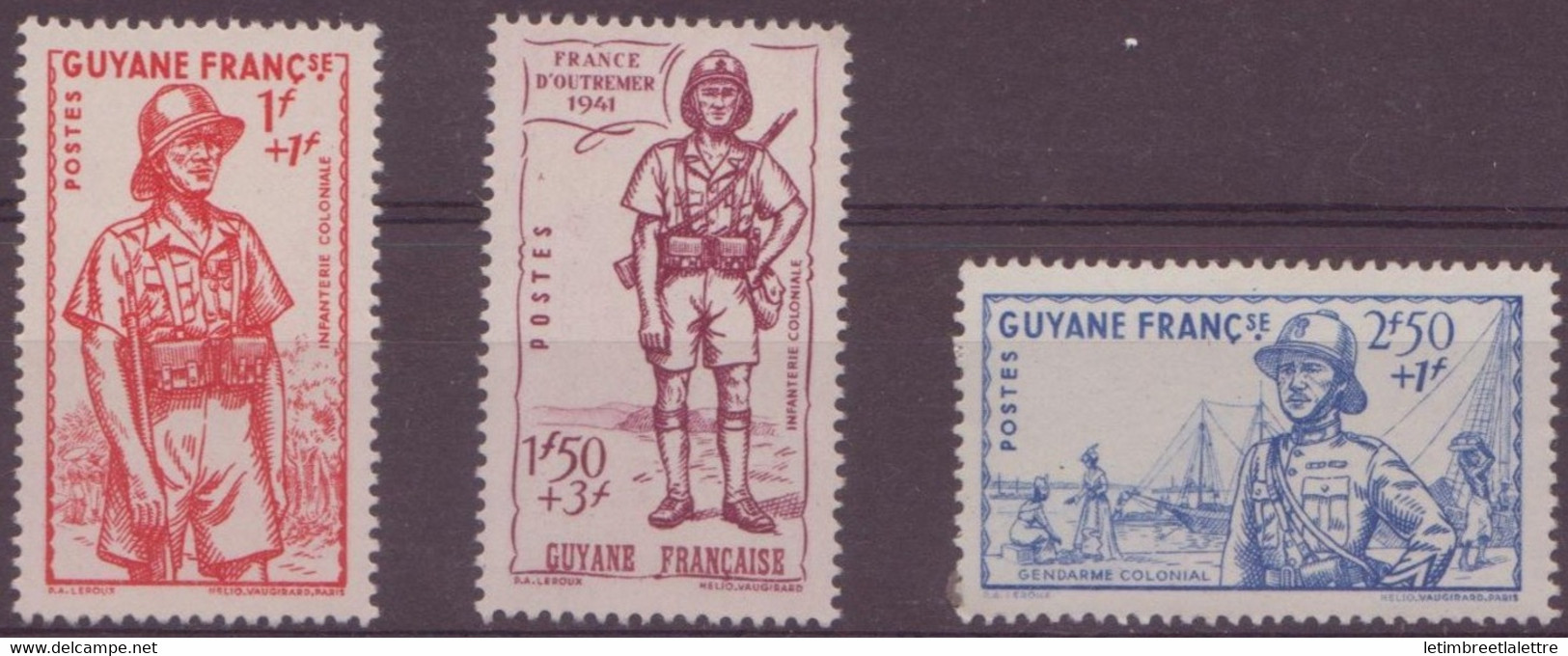 ⭐ Guyane - YT N° 169 à 171 ** - Neuf Sans Charnière - 1941 ⭐ - Neufs