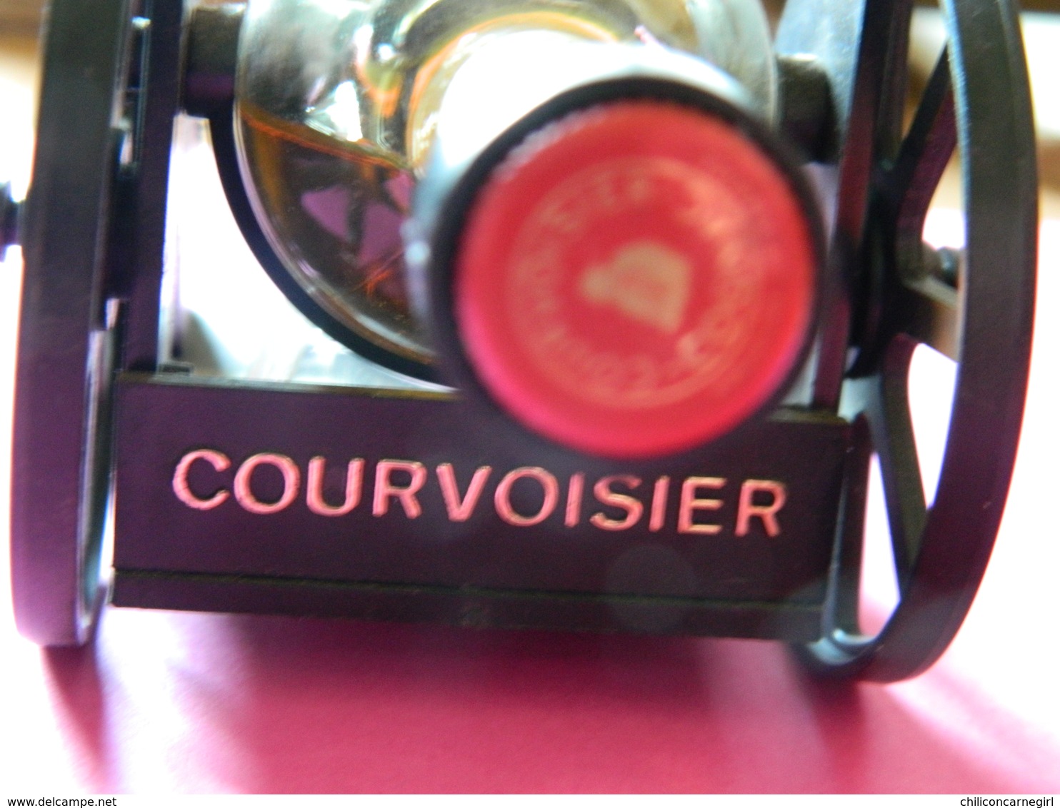 Mignonnette Canon Cognac COURVOISIER Luxe *** - Bouteille - Vintage - Miniature