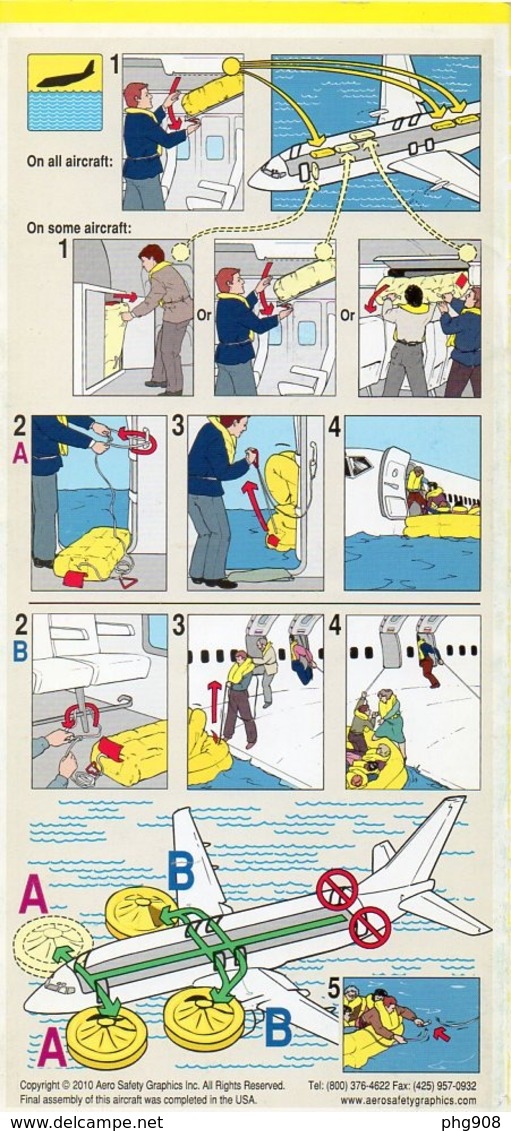 CONTINENTAL AIRLINES (USA), 2012 Safety Card, Boeing 737-800/900 - Safety Cards