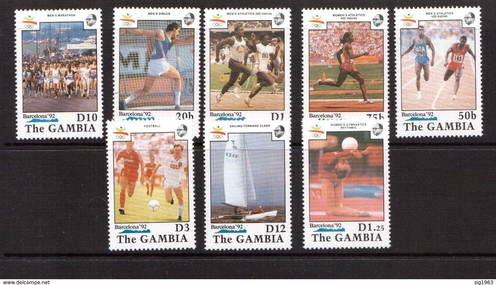 Gambia-1990,(Mi.1070-1077) ,Football, Soccer, Fussball,calcio,MNH, - Other & Unclassified