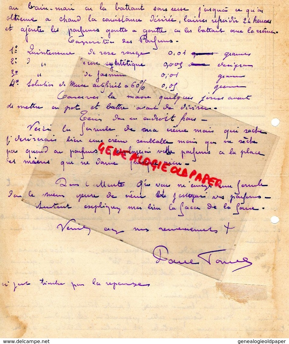 42-ST SAINT ETIENNE-RARE LETTRE MANUSCRITE SIGNEE PAUL FOUREL-COIFFEUR POUR DAMES- COIFFURE MANUCURE-9 RUE ARCOLE-1929 - Petits Métiers