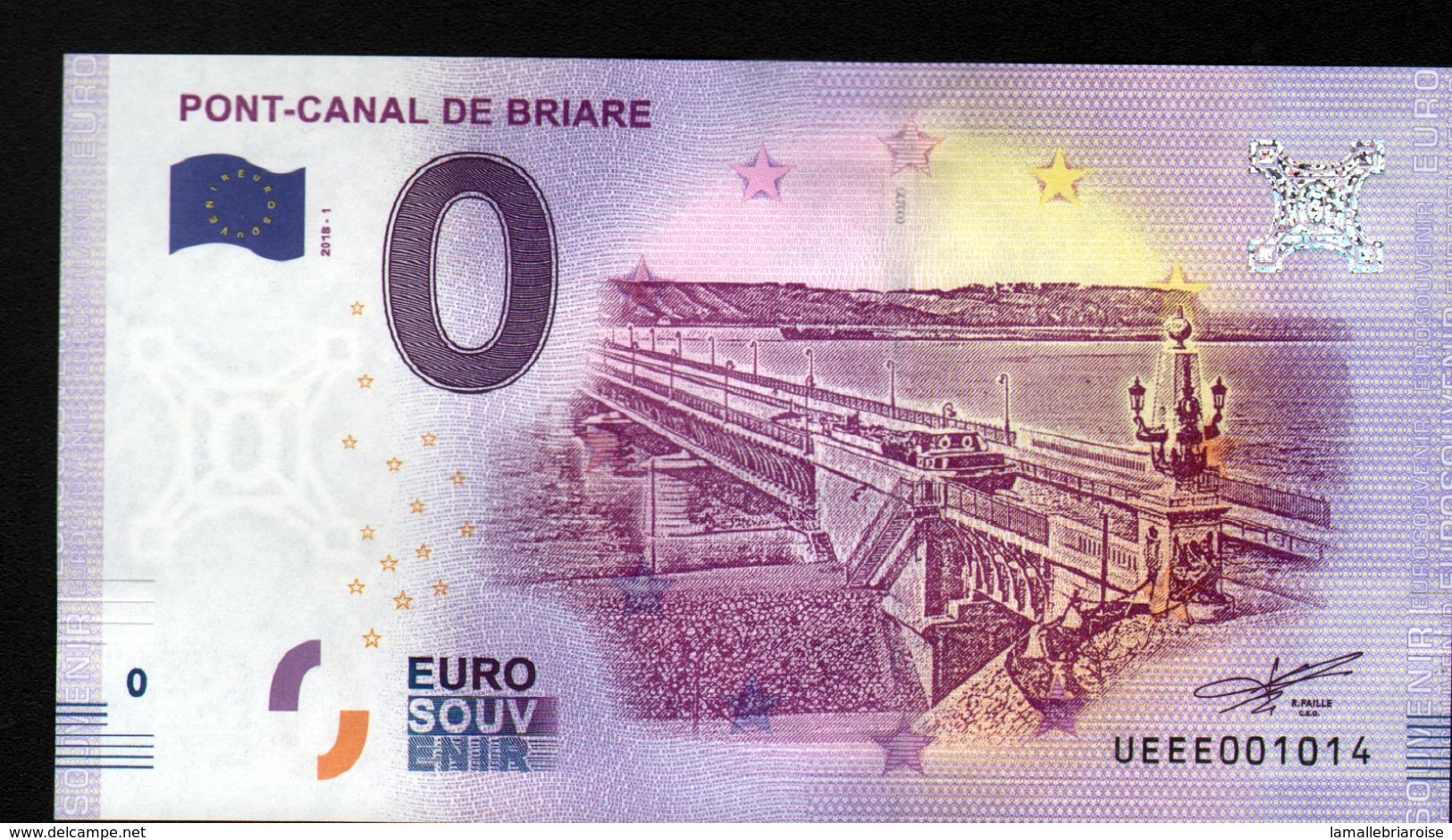 France - Billet Touristique 0 Euro 2018 N°1014 (UEEE001014/5000) - PONT-CANAL DE BRIARE - Privatentwürfe