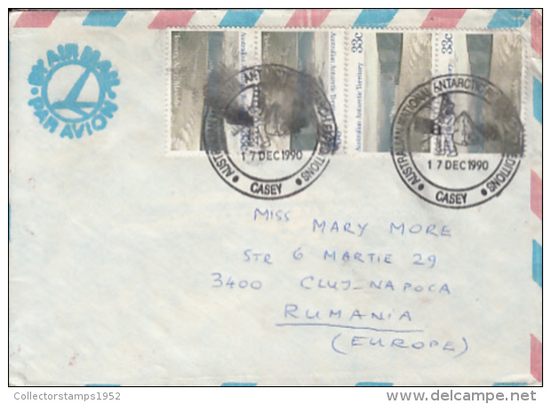 69304- ICEBERG ALLEY, STAMPS ON COVER, 1990, AUSTRALIAN ANTARCTIC TERRITORIES - Covers & Documents