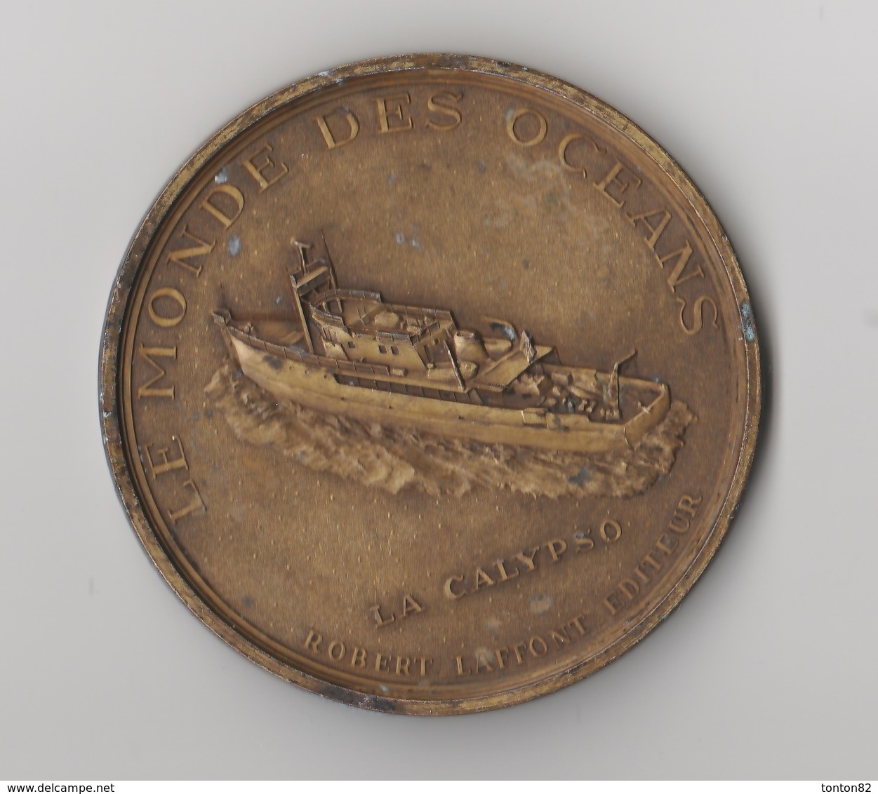 Médaille En Bronze - Commandant Cousteau / Le Monde Des Océans / La Calypso - Autres & Non Classés