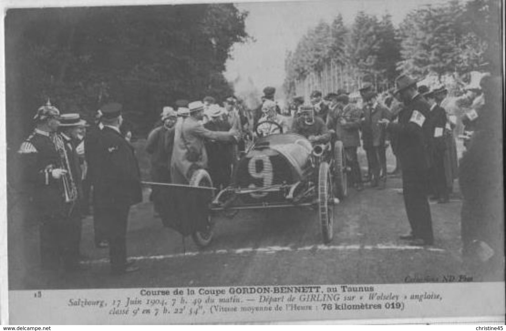 COURSE DE LA COUPE GORDON BENNETT AU TAUNUS - Other & Unclassified