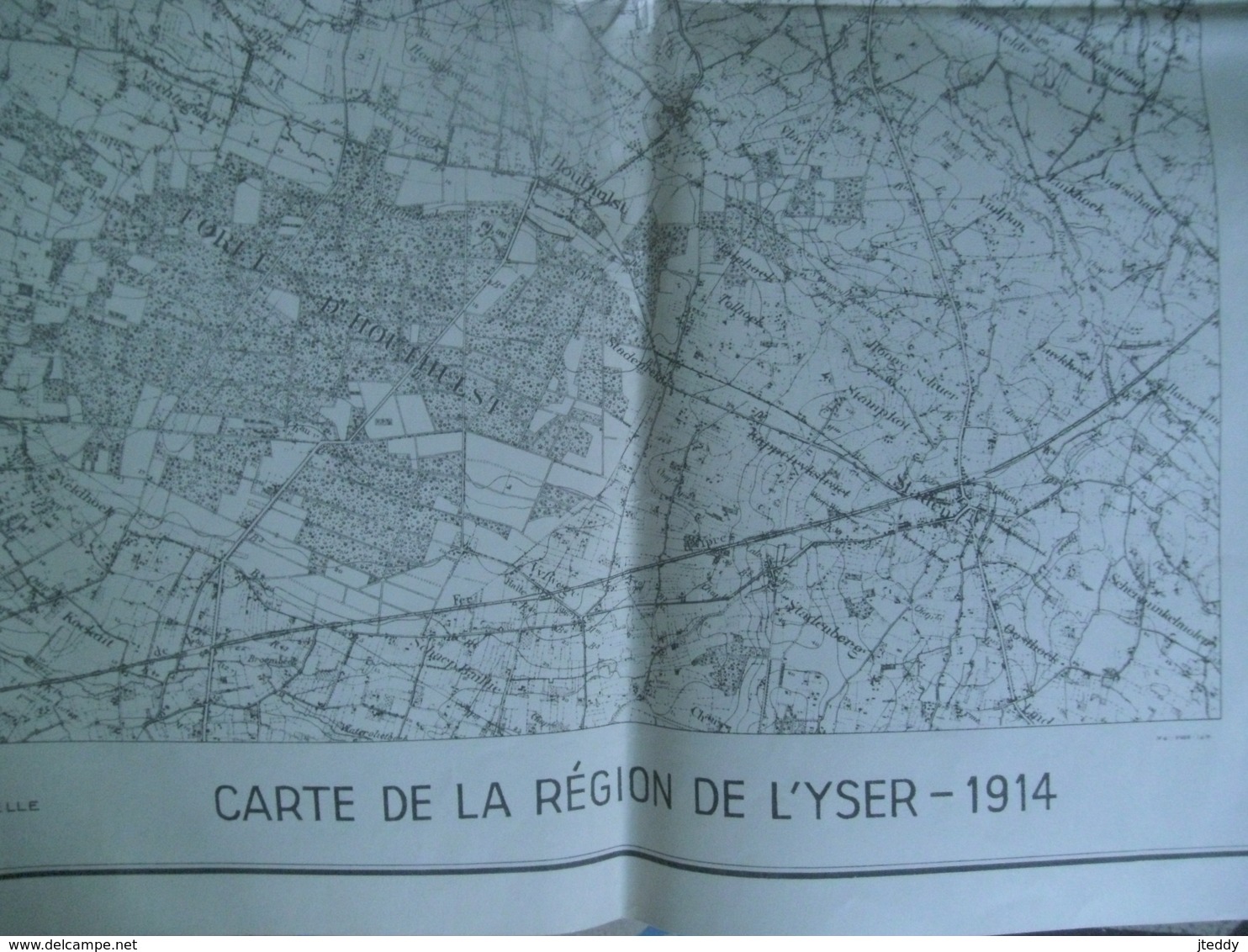 KAART VAN HET IJZERGEBIED _-1914 CARTE DE LA  RéGION DE L'YSER -1914 - Cartes Topographiques