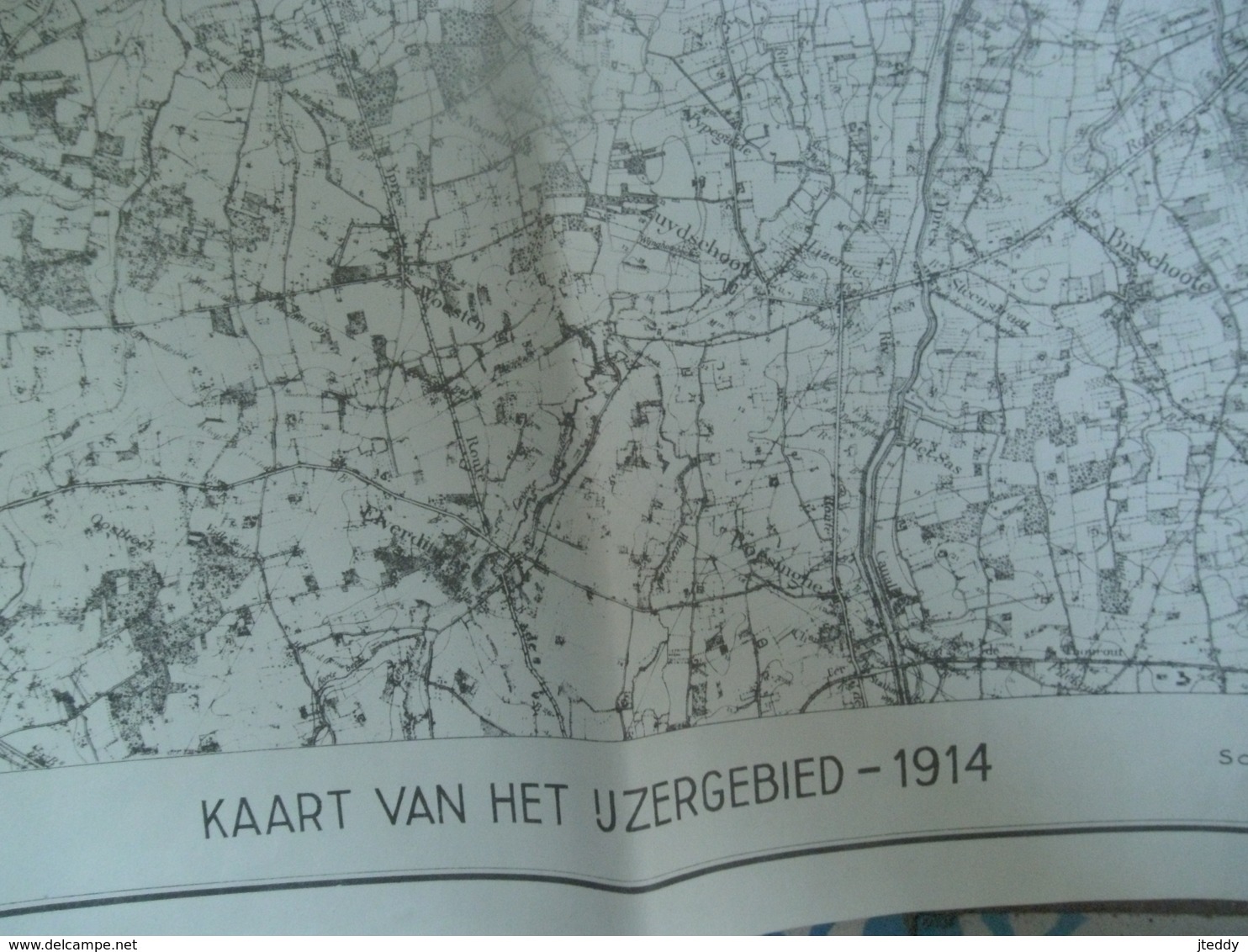 KAART VAN HET IJZERGEBIED _-1914 CARTE DE LA  RéGION DE L'YSER -1914 - Cartes Topographiques