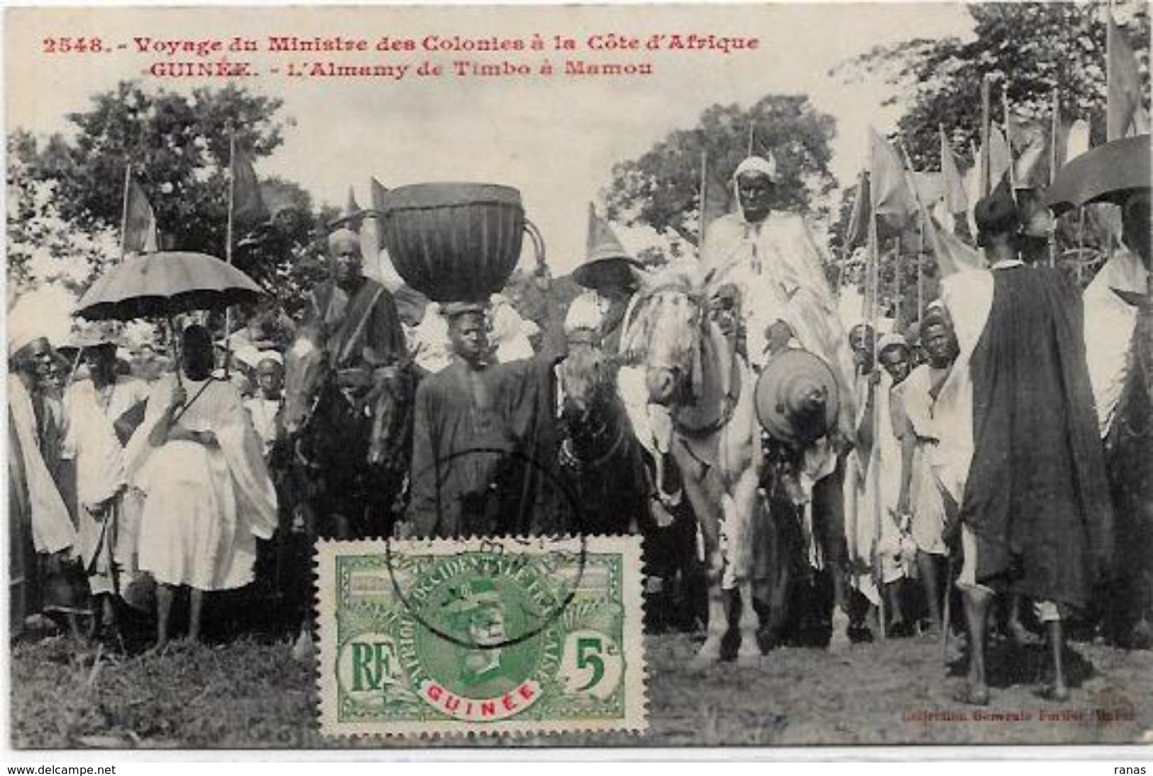 CPA GUINEE Type Ethnic Afrique Noire Circulé Fête - Guinée