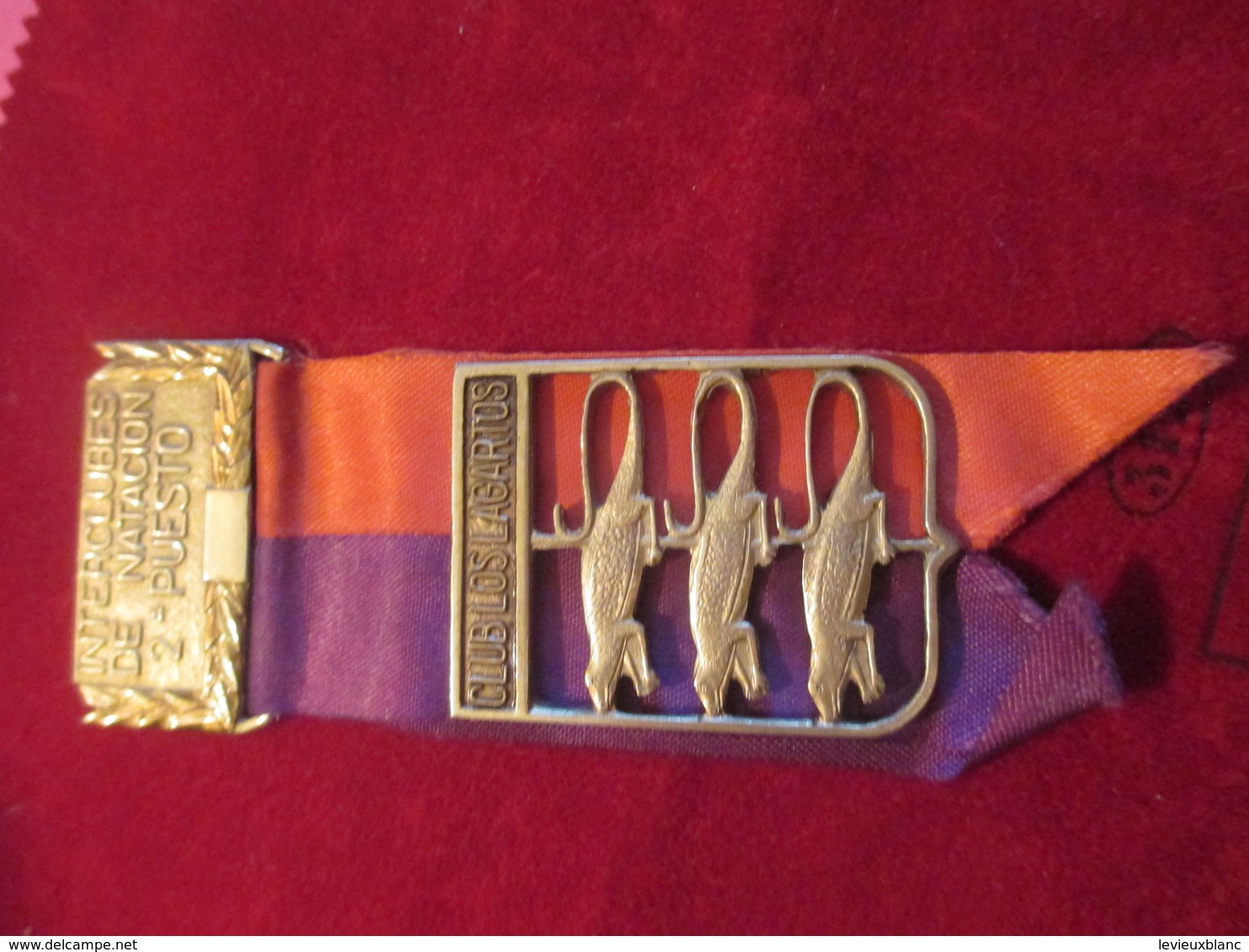Médaille Pendante/Natation/ Interclubes De Natacion / 2e Puesto/Club "Los Lagardos" /Bogota/COLOMBIE/Vers 1960    SPO256 - Nuoto