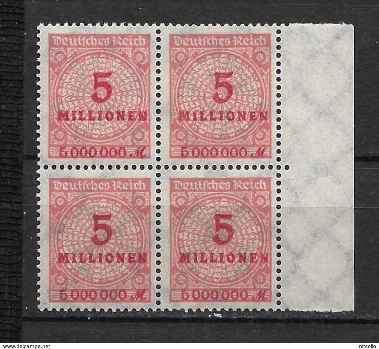 LOTE 1621  ///  ALEMANIA IMPERIO   YVERT Nº: 298  EN BLOQUE DE 4 **MNH - Nuevos