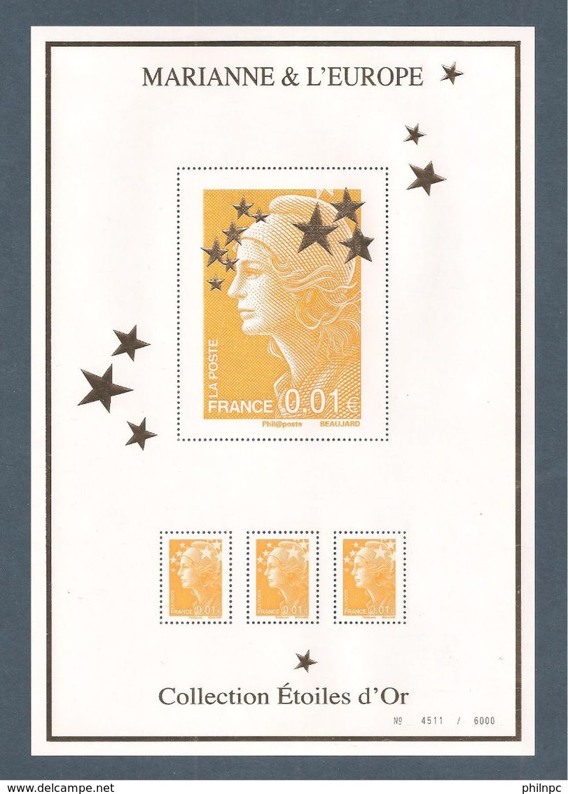 France, Carnet N° 4020, 4662A/4662Q, F4662A, Coffret Marianne Et L'Europe, 15 Blocs Neuf **, Marianne Etoiles D'or - Nuevos