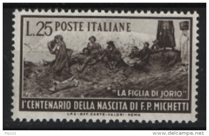 Italia Repubblica 1951 Michetti (Sass.671) **/MNH - 1946-60: Neufs