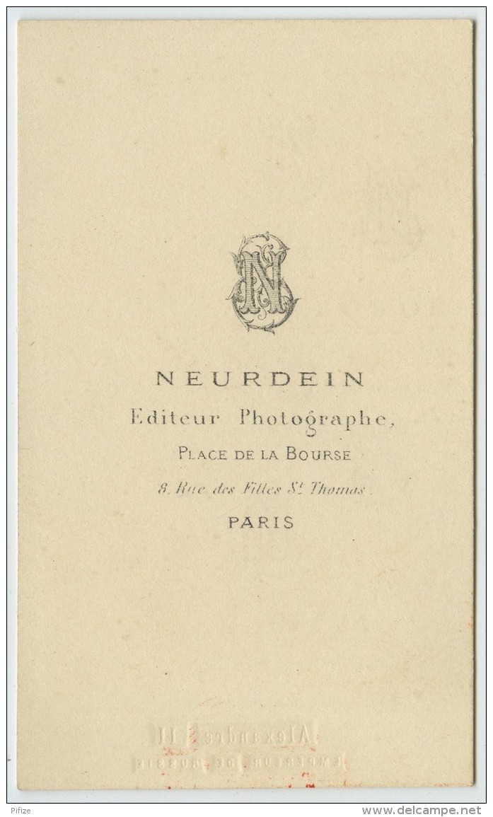 CDV 1860-70 Neurdein à Paris . Le Tsar Alexandre II . Empereur De Russie . - Old (before 1900)