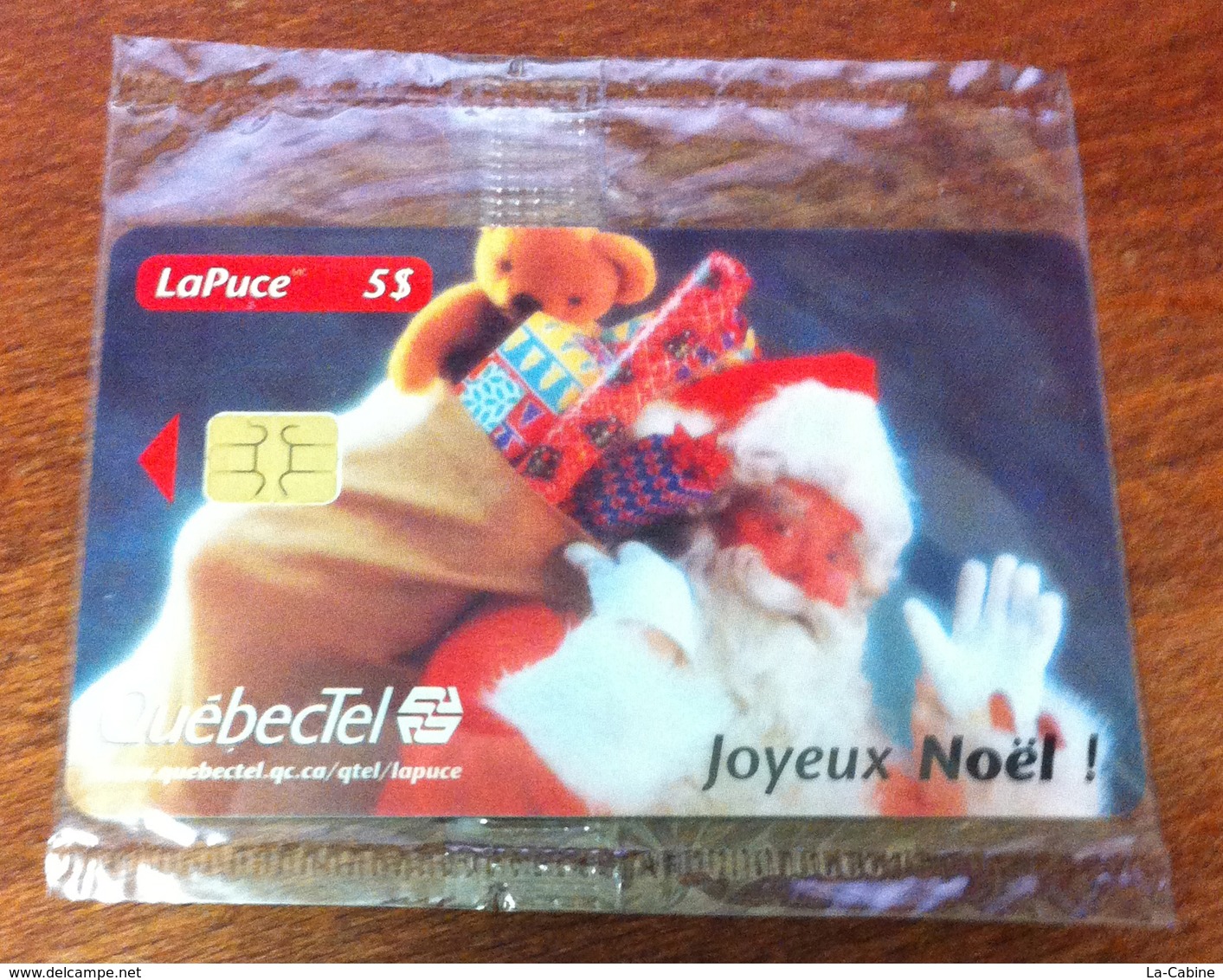 CANADA CARTE TÉLÉPHONIQUE LAPUCE QUÉBECTEL JOYEUX NOËL OURS PÈRE NOËL PHONECARD NEUVE CARD 5$ POUR COLLECTION - Canada