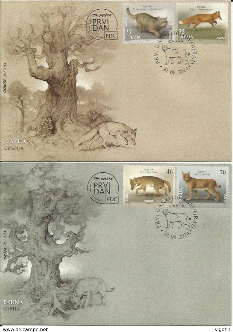 SRB 2014-556-9 FAUNA, SERBIA, FDC - Serbie