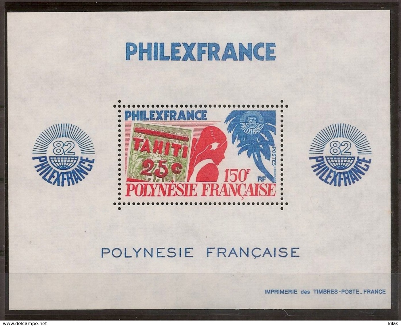 FRENCH POLYNESIA 1982 Philexfrance - Blocchi & Foglietti