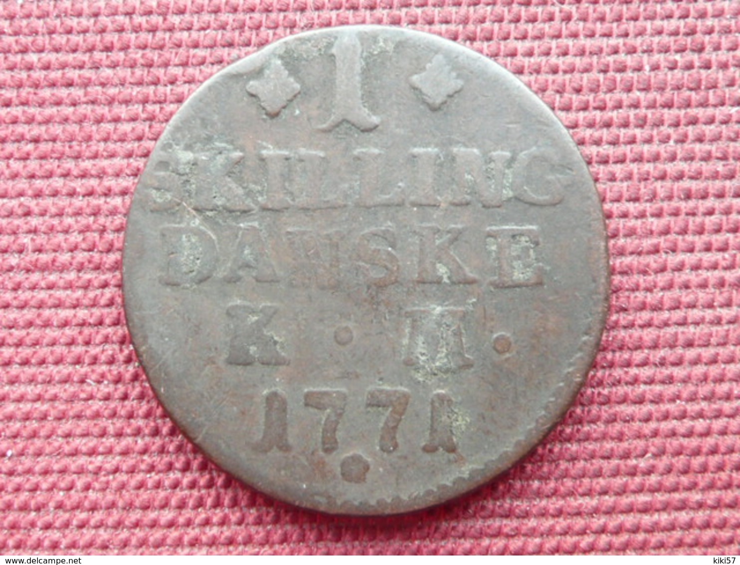 DANEMARK Monnaie De 1 Skilling Danske 1771 - Denmark