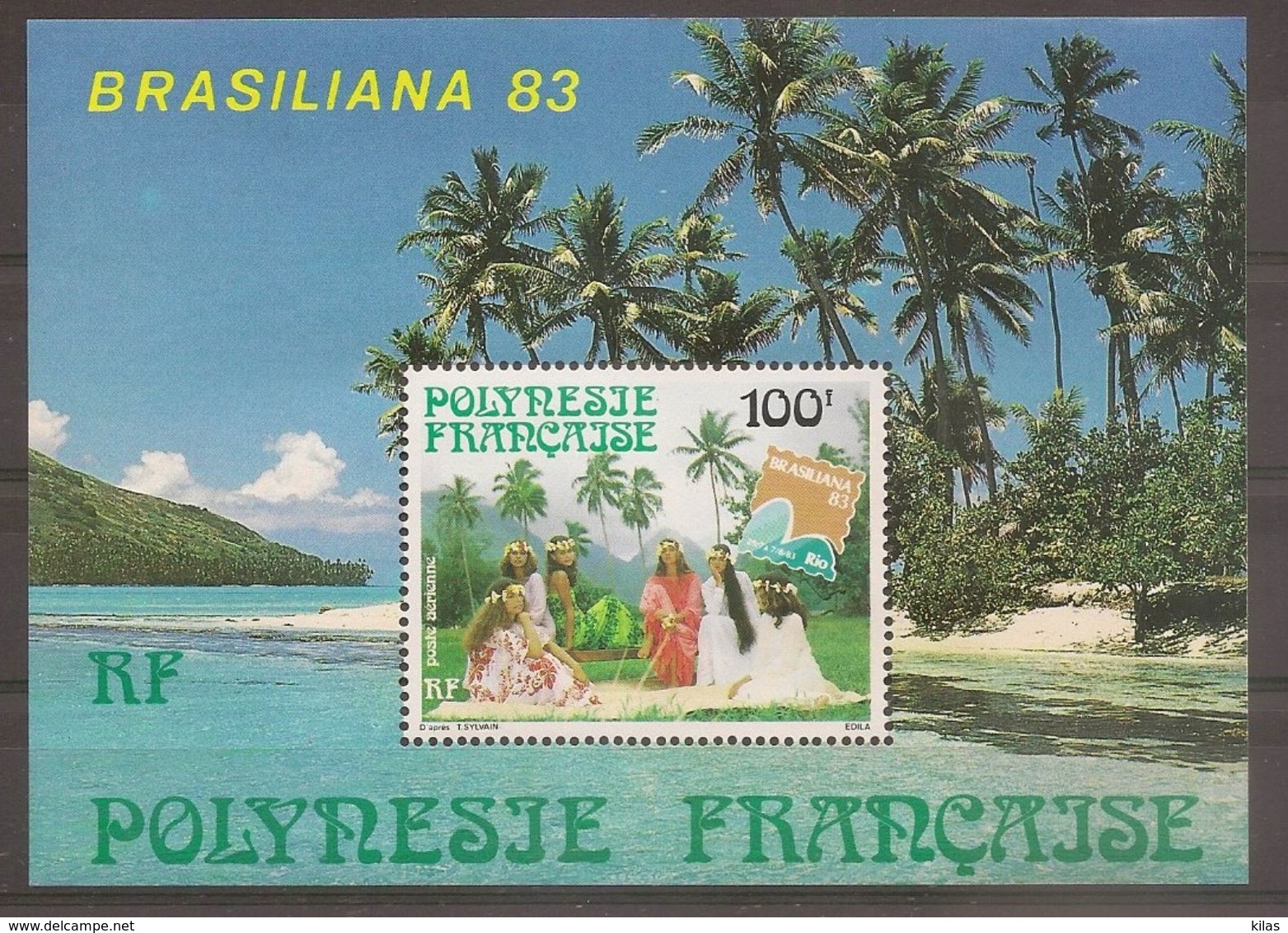 FRENCH POLYNESIA 1983 BRASILIANA 83 MNH - Blocchi & Foglietti