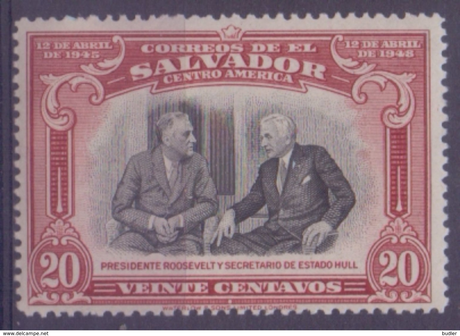 EL SALVADOR :1948: Y.561 Dentelled/avec Très Légère Trace De Charnière/very Lightly Hinged : ## 3th Anniversary Of ... - Salvador