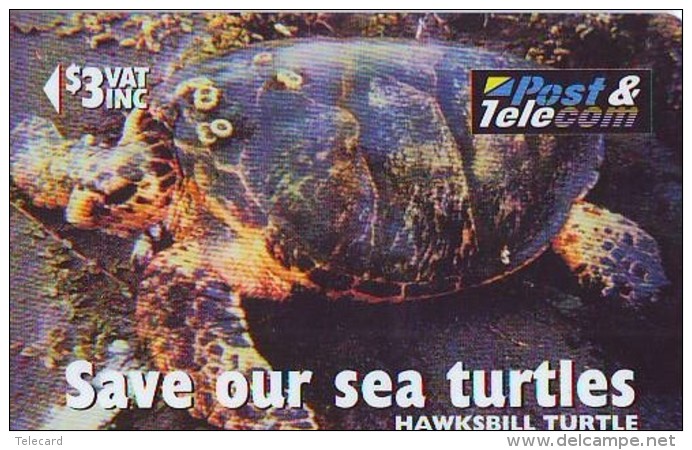 Télécarte FIJI  (2310) TORTUE * 17FIB * SAFE OUR SEA TURTLE * Phonecard - SCHILDKRÖTE * TELEFONKARTE - Schildpadden