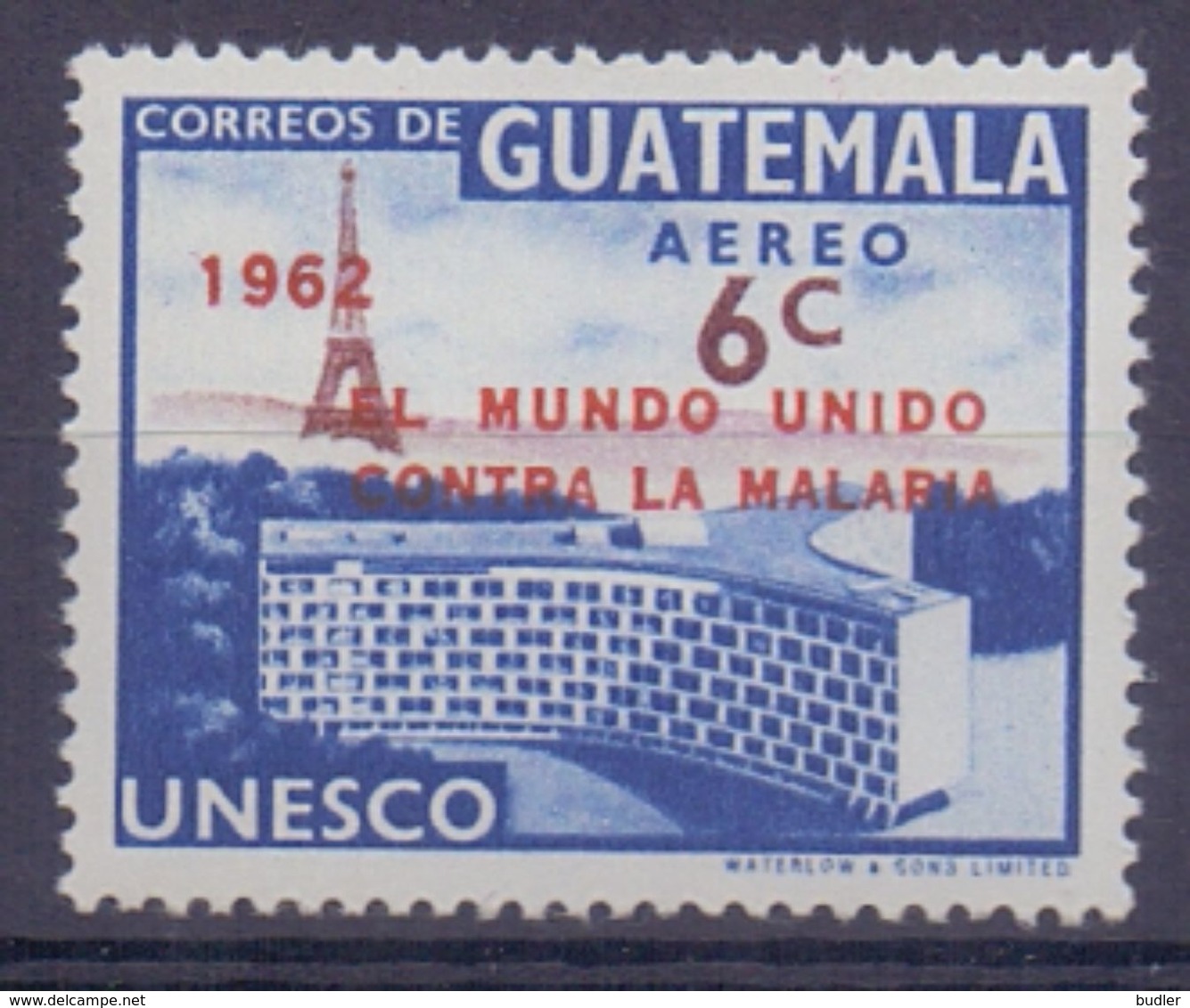 GUATEMALA :1962: Y.PA276 Dentelled/avec Légère Trace De Charnière/lightly Hinged :  ## MALARIA ERADICATION CAMPAIGN ## - Guatemala