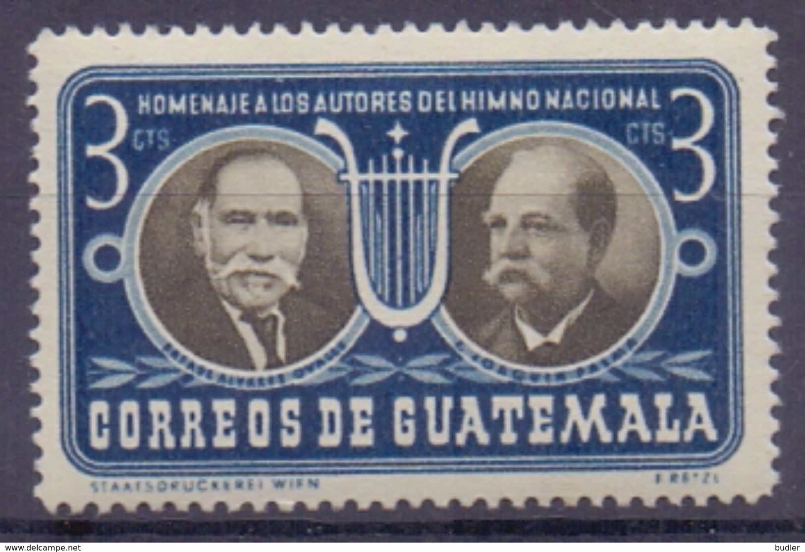 GUATEMALA :1953/58: Y.365,382-85 Dentelled/neufs/MNH : ## Homage To The Authors Of The National Hymn / Centenary Of ... - Guatemala