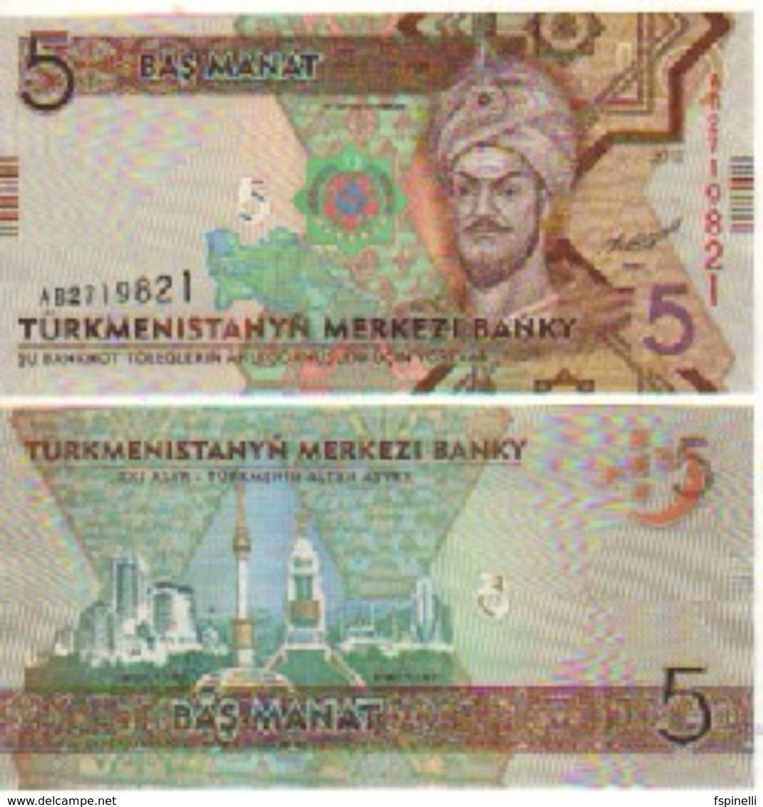 TURKMENISTAN    5  Manat.  P30   ( 2012 )   UNC - Turkménistan