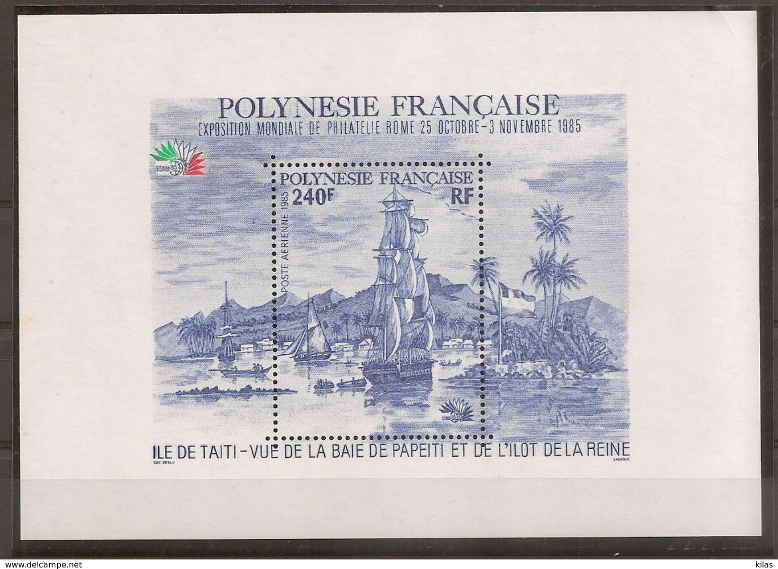 FRENCH POLYNESIA 1985 Italia 85 MNH - Blocchi & Foglietti