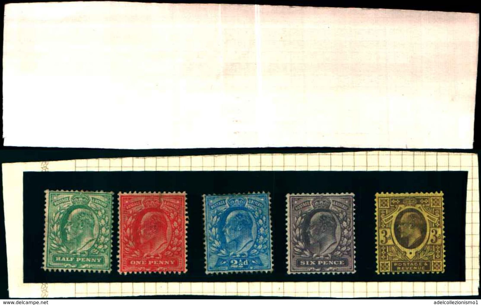 85902) Gran Bretagna-1902 Edoardo VII-n106/107/109/111/114 - Unused Stamps