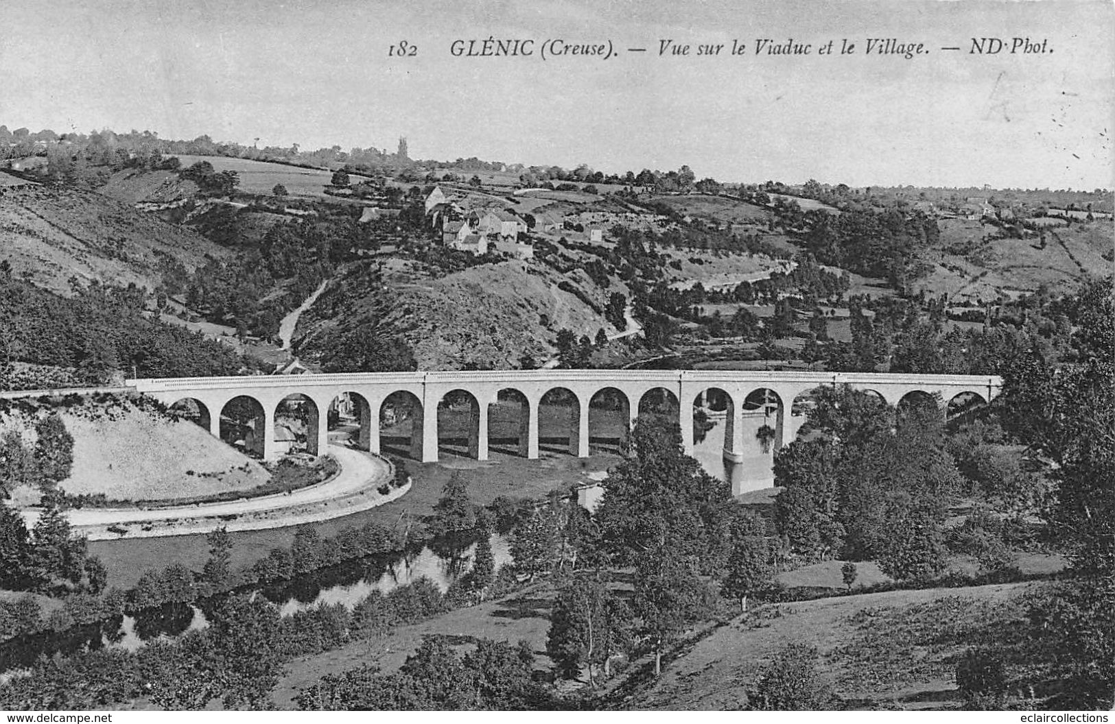 Glénic       23       Vue Du Viaduc Et Du Village            (voir Scan) - Andere & Zonder Classificatie