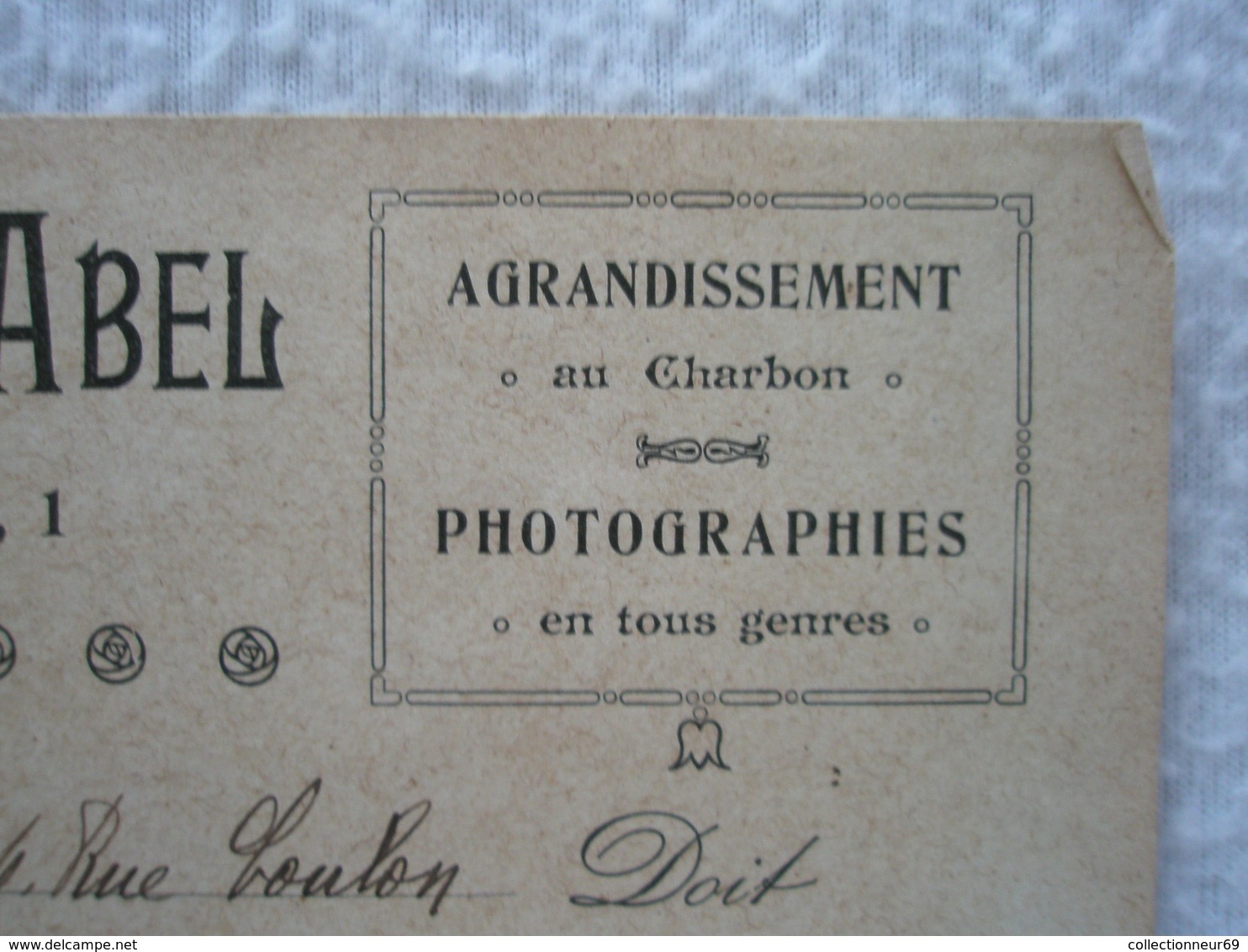 Photographe ABEL à Bourges / Agrandissement / Photographies Quittance Avec Timbre Fiscal 6 Photos Formats Visite 1921 - 1900 – 1949