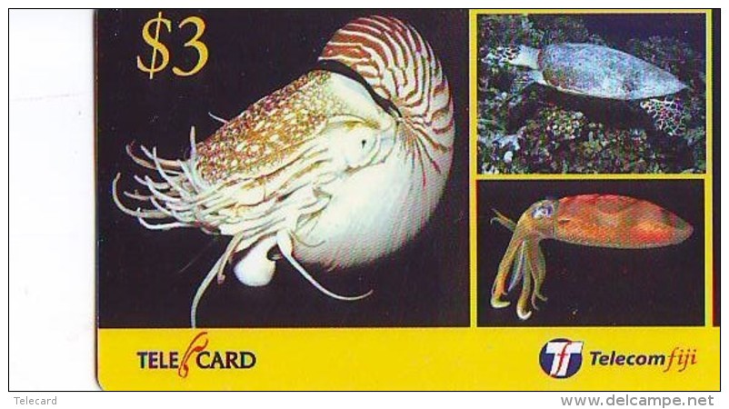 Télécarte FIJI  (2316) TORTUE *  TURTLE * CALAMARIS * Phonecard - SCHILDKRÖTE * TELEFONKARTE - Tortugas