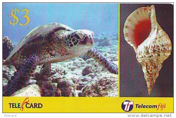 Télécarte FIJI  (2319) TORTUE *  TURTLE * SHELL * Phonecard - SCHILDKRÖTE * TELEFONKARTE - Tortues