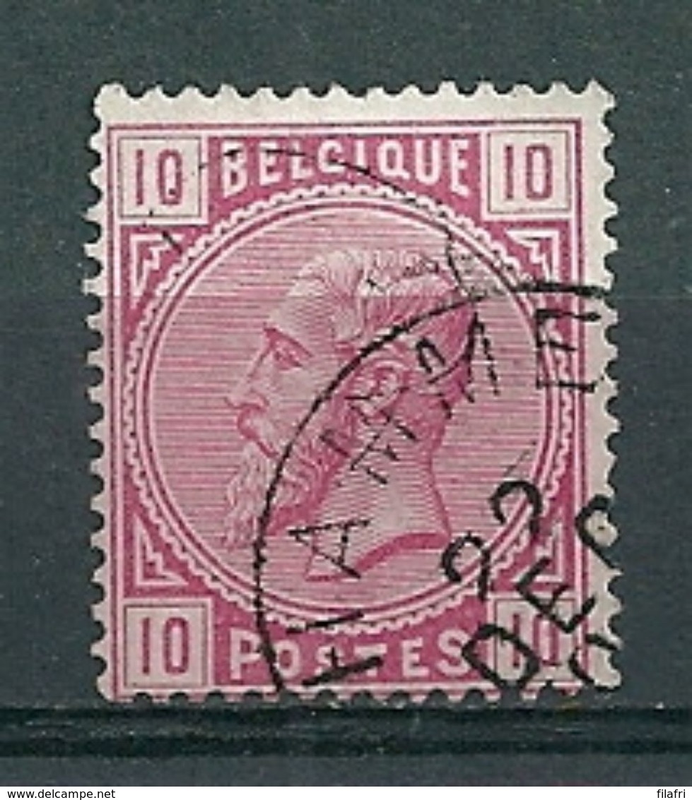 38 Gestempeld HAMME - COBA 4 Euro - 1883 Leopold II
