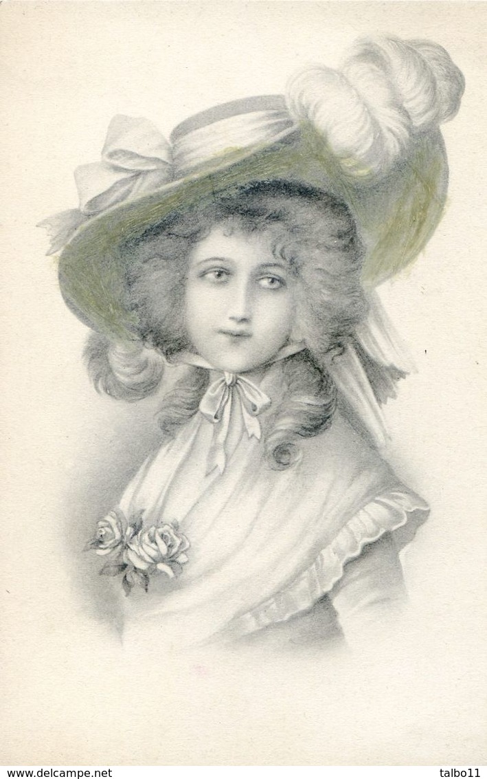 Illustrateur - Cartes Viennoises - Série 809 1-4- Femmes Au Grand Chapeau - Lot De 3  Cpa - 1900-1949