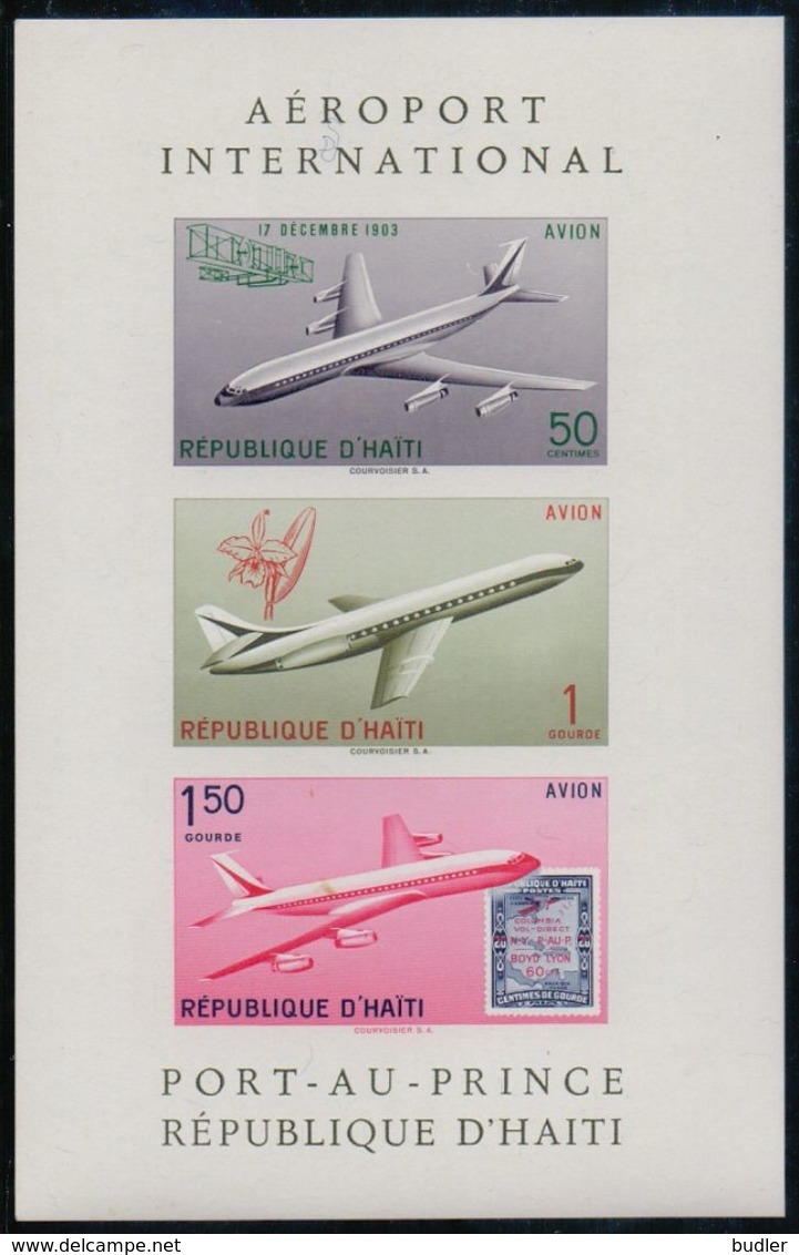 Rép.d'HAÏTI :1960: Y.BF16 Non Dentelé/neuf/MNH :## Aéroport International De Port-au-Prince ## AVIATION,AVION,AIRPLANE, - Haiti