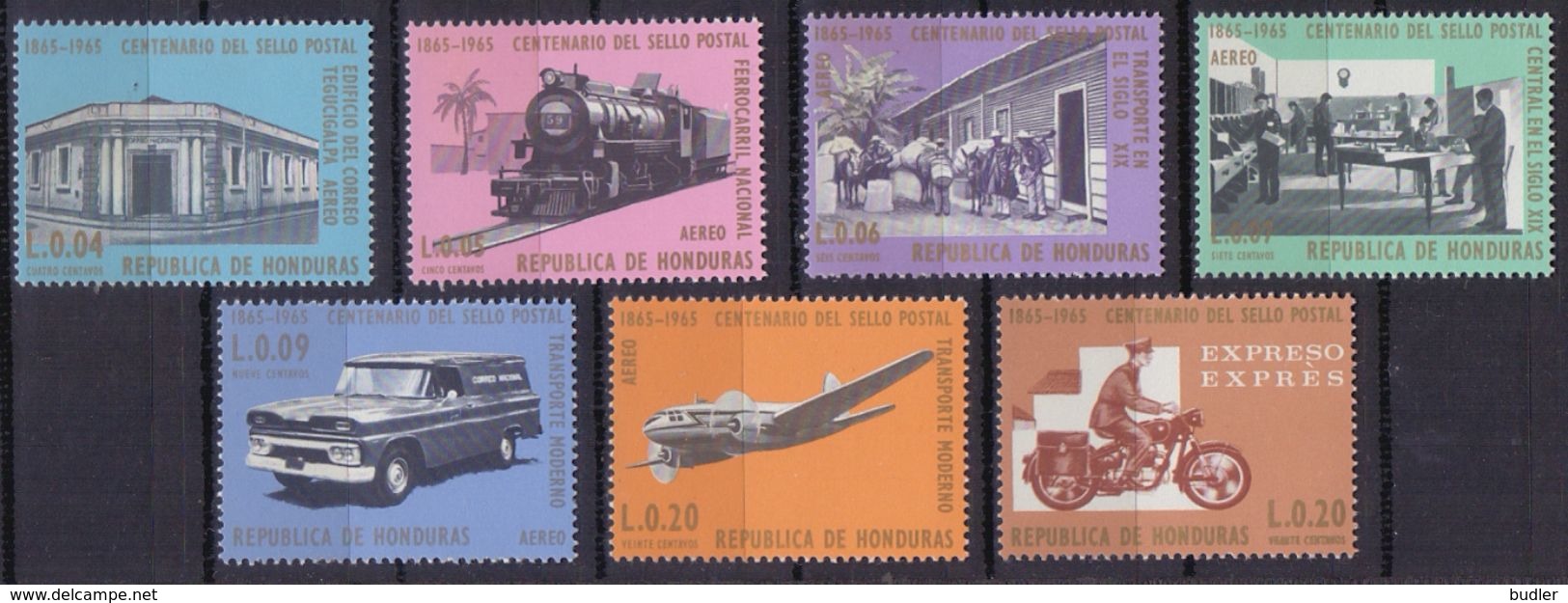 Rep. De HONDURAS :1966: Y.PA361-78 Dentelled/neufs/MNH : ## Centenary Of The Postal Stamp ## : ROWLAND HILL,STAMP On ... - Honduras