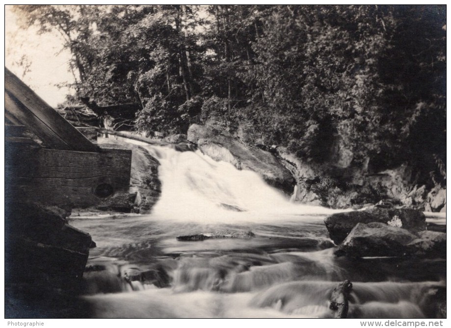 USA ? Riviere Rapides Bel Effet De Mouvement Ancienne Photo Snapshot Vers 1920 - Places