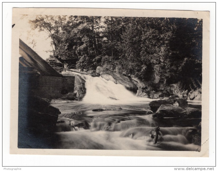 USA ? Riviere Rapides Bel Effet De Mouvement Ancienne Photo Snapshot Vers 1920 - Places