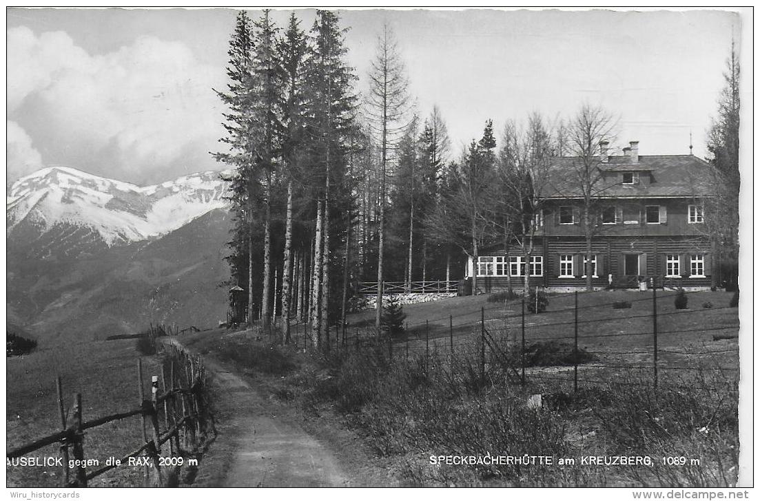 AK 0842  Speckbacherhütte Am Kreuzberg Gegen Die Rax - Verlag Ledermann Um 1964 - Raxgebiet