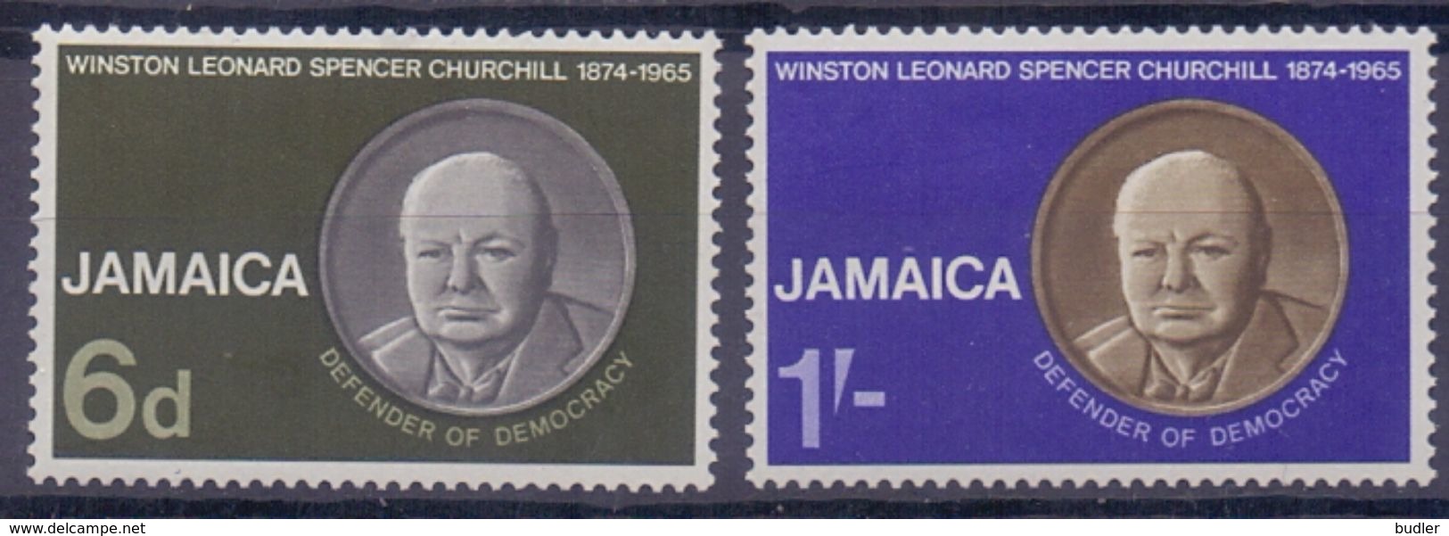 JAMAICA :1966: Y.259-60 Dentelled/neufs/MNH : ## Anniversary Of The Death Of Winston Churchill ## - Jamaique (1962-...)